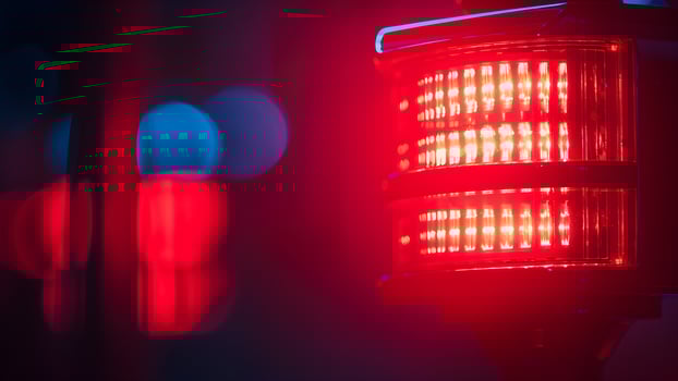red light on a dark background photo