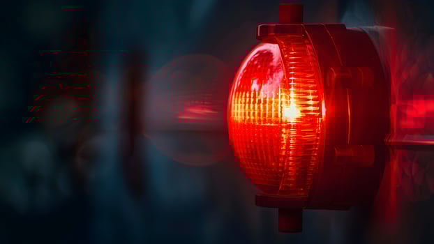 Emergency light on wall photo
