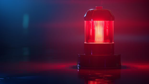 Emergency light on wall photo