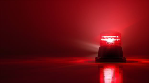 Emergency light on wall photo