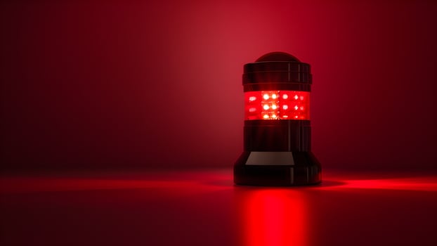 Emergency light on wall photo