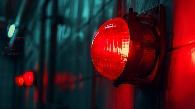 Emergency light on wall photo