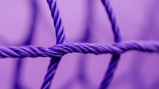 Close up of a purple rope on a purple background photo
