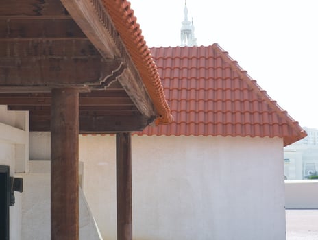 OLD HOUSES ARCHITECTURE IN UAE SHARJAH. photo