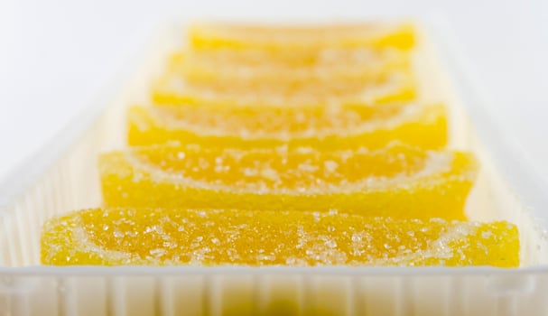 yellow candies close up photo