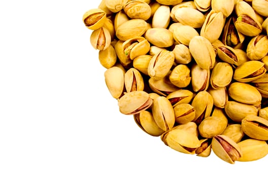 pistachios on white photo