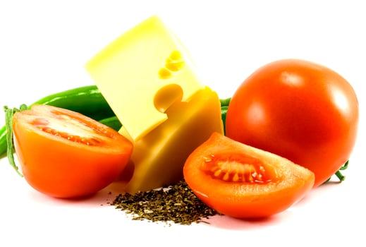 vegetables and cheese photo
