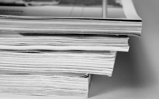 stack of magazines photo