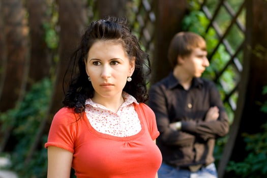 unhappy young couple photo