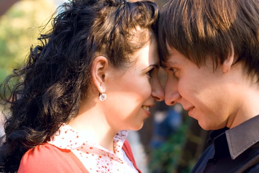 happy attractive couple photo