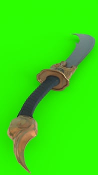 dragon sword with green background 2 photo