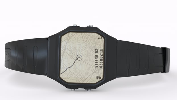 survival watch with white background photo