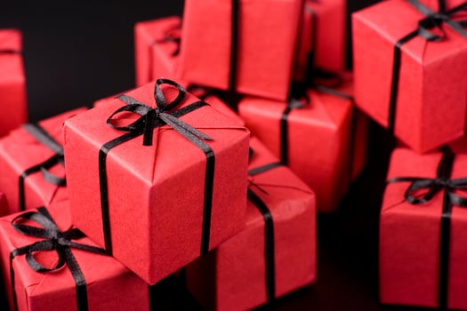 red gift boxes photo