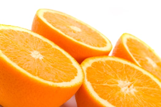 fresh oranges halves photo