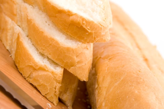 baguette and knife photo