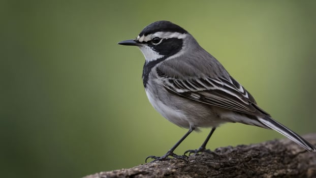 A close-up of a small gray bird perched on a branch, showcasing its detailed plumage. photo