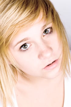 portrait of beautiful blond girl photo