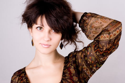 beautiful brunette woman photo