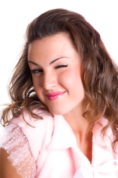 beautiful brunet woman photo
