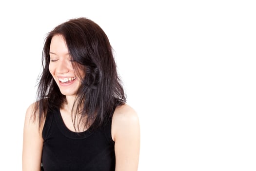 brunette young woman photo