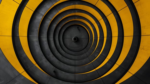 Abstract Yellow Black Concentric Circles Background photo