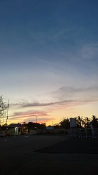 sunset with a beautiful sky photo