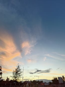 sunset with a beautiful sky photo