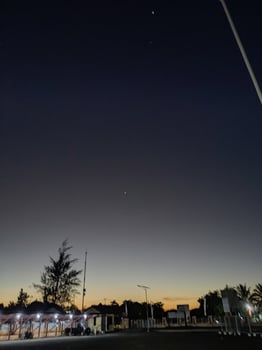 sunset with beautiful sky color degradation photo
