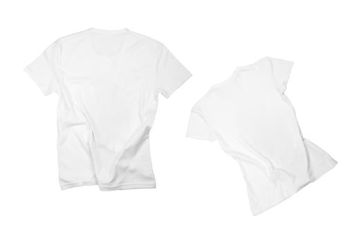 two white t-shirts photo