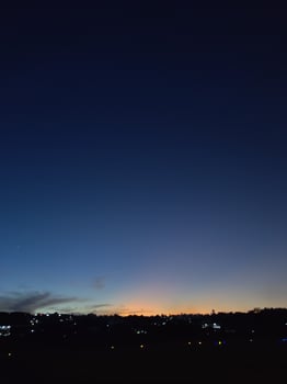 sunset with beautiful sky color degradation photo