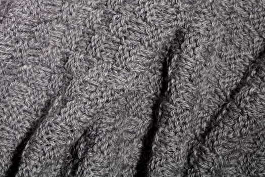 knitted grey scarf photo