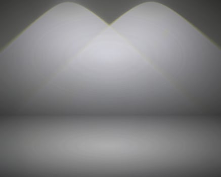 Warm light beam shines on a black wall photo