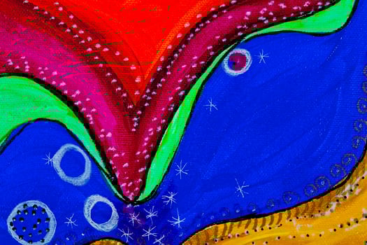 Blue, yellow, red, green and pink shades colored texture background. photo