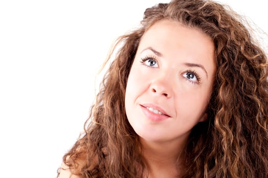 lady with a beautiful hair photo