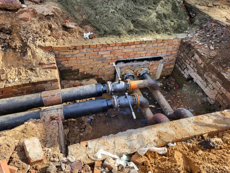 Replacement of water pipes, repair and reconstruction of heating mains in the trench, repair of urban communications, replacement of old pipes photo