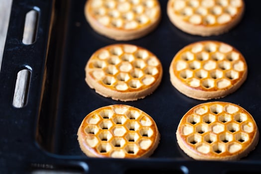 fresh homemade honey cookies photo