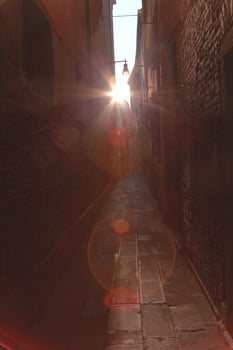 alley in the darkness photo