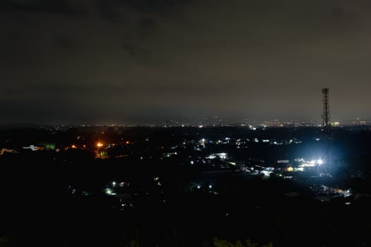 City Lights Shining at Night photo