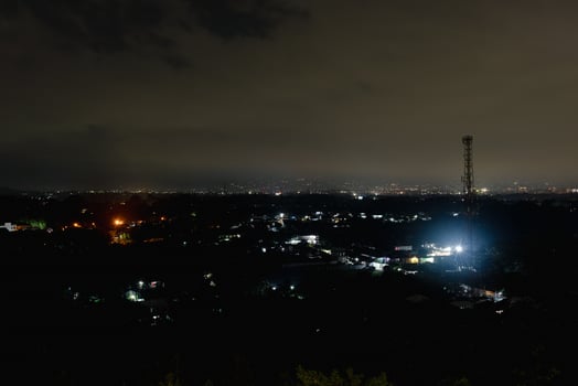 Nighttime Village Lights and Cityscape photo