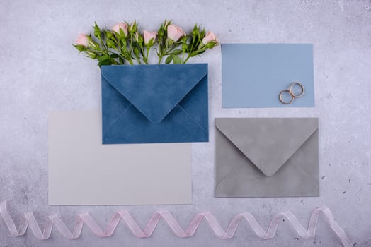 Wedding invitation card. Save the date concept photo