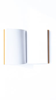 open blank notebook with trim photo