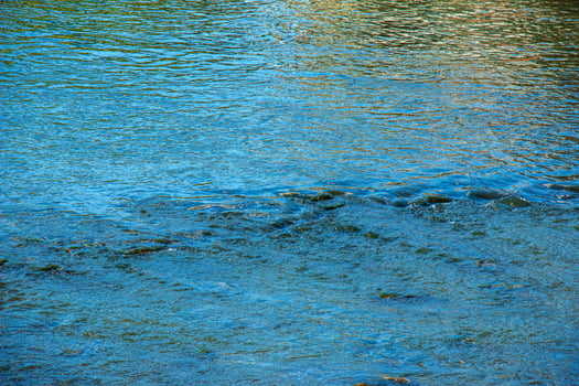 Closeup of the reflect and wave streak on the river background photo