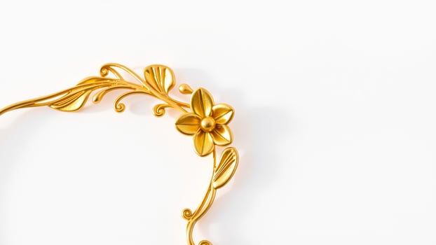intricate golden floral design photo