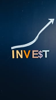 upward arrow illustrating the concept investment photo