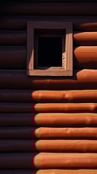 small window a rustic wooden wall photo