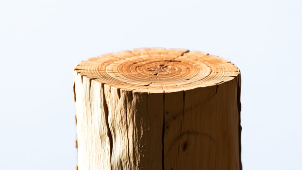 circular -section a wooden stump photo
