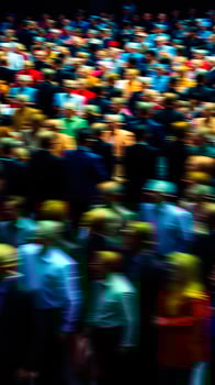 motion blurred a crowd walking photo