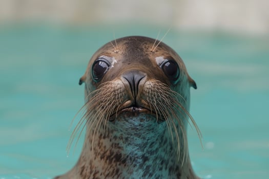 Curious seal with big eyes photo