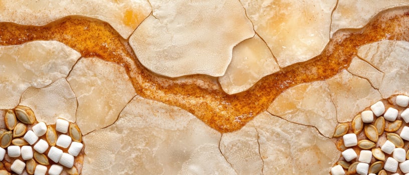 Cracked earth and marshmallows photo