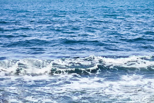 Waving water surface of the Adriatic sea. photo